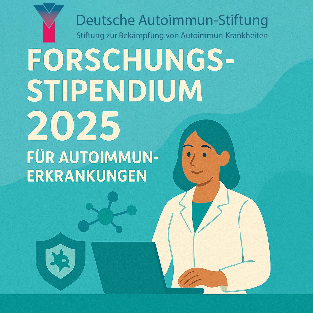 Titelgrafik: Forschungsstipendium der Deutschen Autoimmun-Stiftung ausgeschrieben
