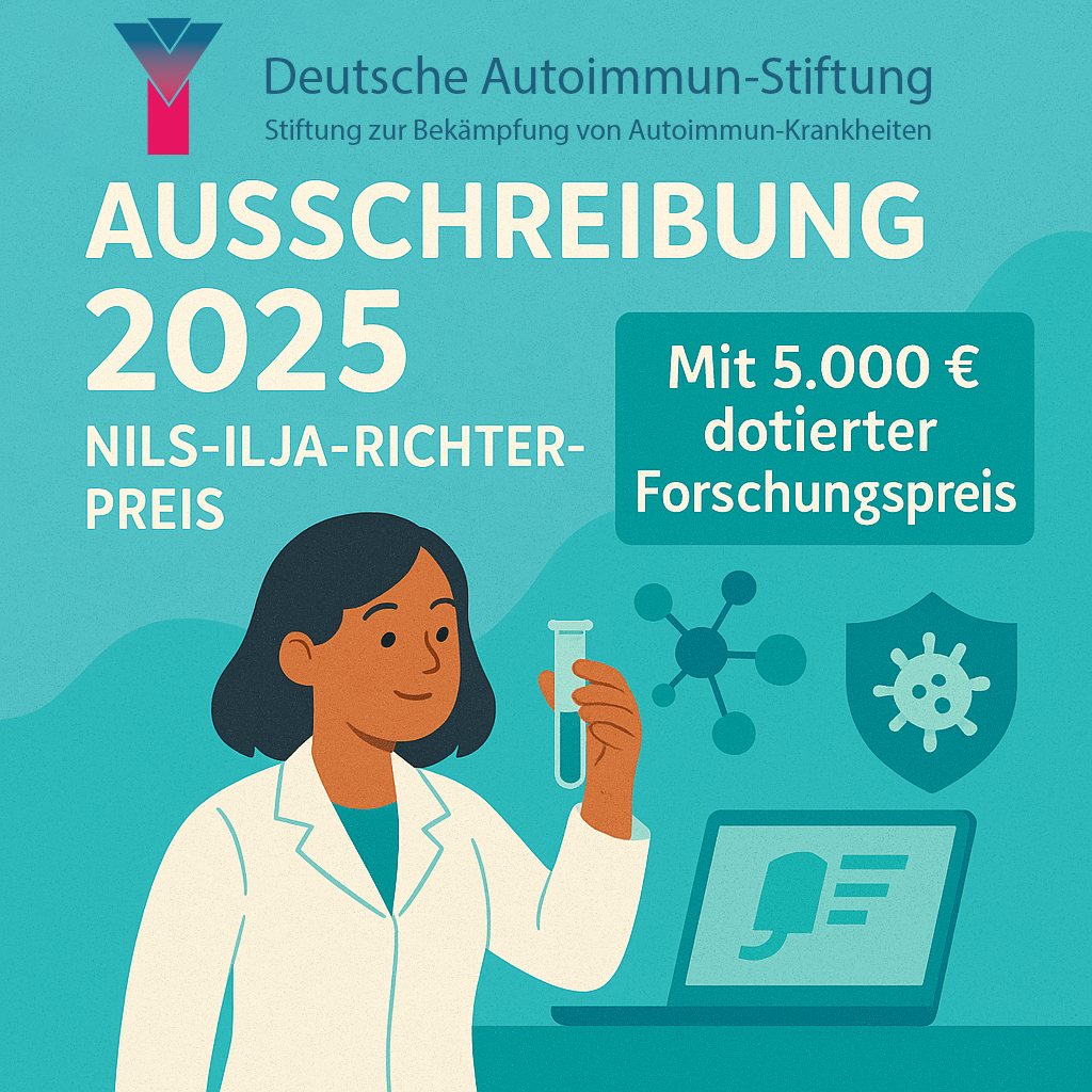 Titelgrafik: Aufruf zur Bewerbung um den Nils-Ilja-Richter-Preis 2025